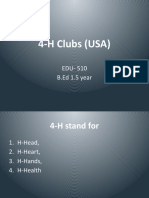 4-H Clubs (USA) : EDU-510 B.Ed 1.5 Year