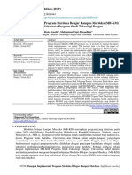 Dampak Implementasi Program Merdeka Belajar Kampus Merdeka (MB-KM) Terhadap Mahasiswa Program Studi Teknologi Pangan