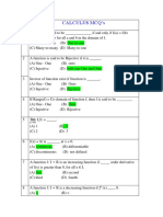 Calculus MCQ's