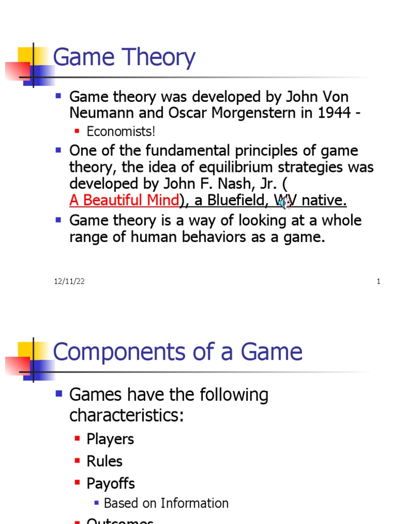 Chapter 4 Game Theory | PDF | Game Theory | Mathematical Economics