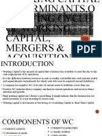 Working Capital Determinants, Operating Cycle of Working