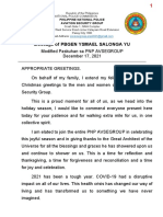 Message of PBGEN YU For The Modified Paskuhan Sa PNP AVSEGROUP 2021