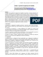 Gestão segurança trabalho ergonomia