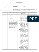 Biome Activity Worksheet