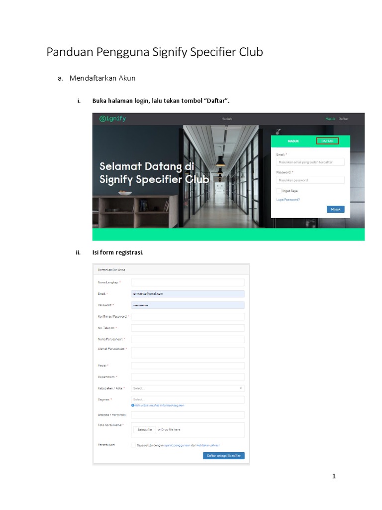 Panduan Signify Specifier Club | PDF