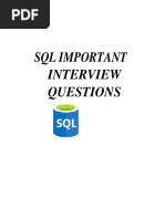 SQL Interview QnA