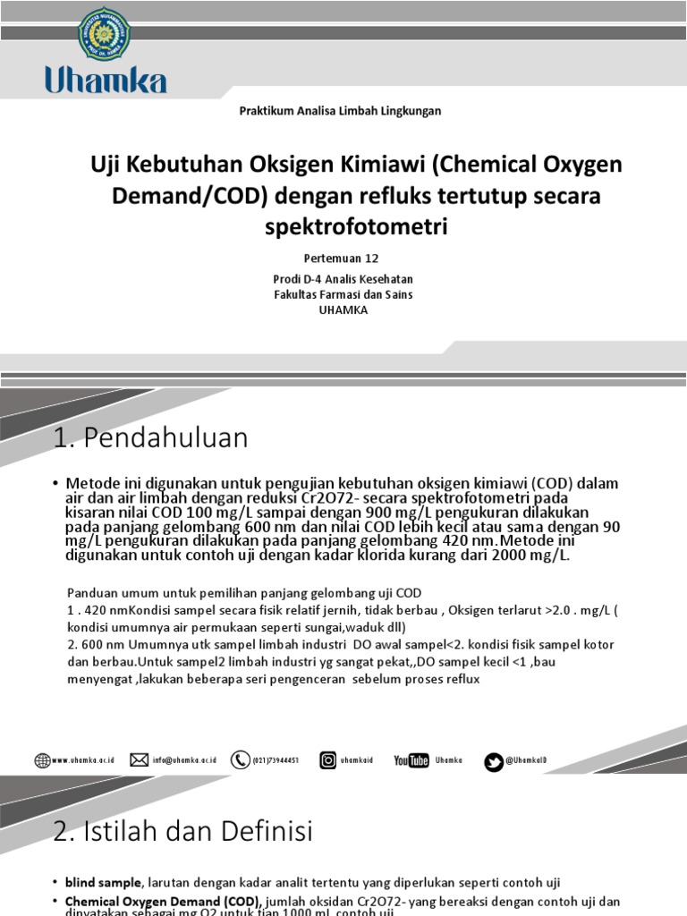 Uji COD Limbah dengan Spektrofotometri | PDF | Griya & Taman | Sains ...