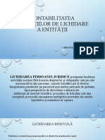 Contabilitatea Operațiilor de Lichidare A Entității