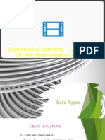 C Language Experiential Learning Guide - Data Types, Operators, Decision Making, Loops, Functions and Arrays