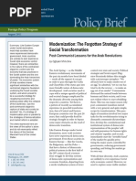Download Modernization The Forgotten Strategy of Social Transformation--Post-Communist Lessons for the Arab Revolutions by German Marshall Fund of the United States SN61365563 doc pdf