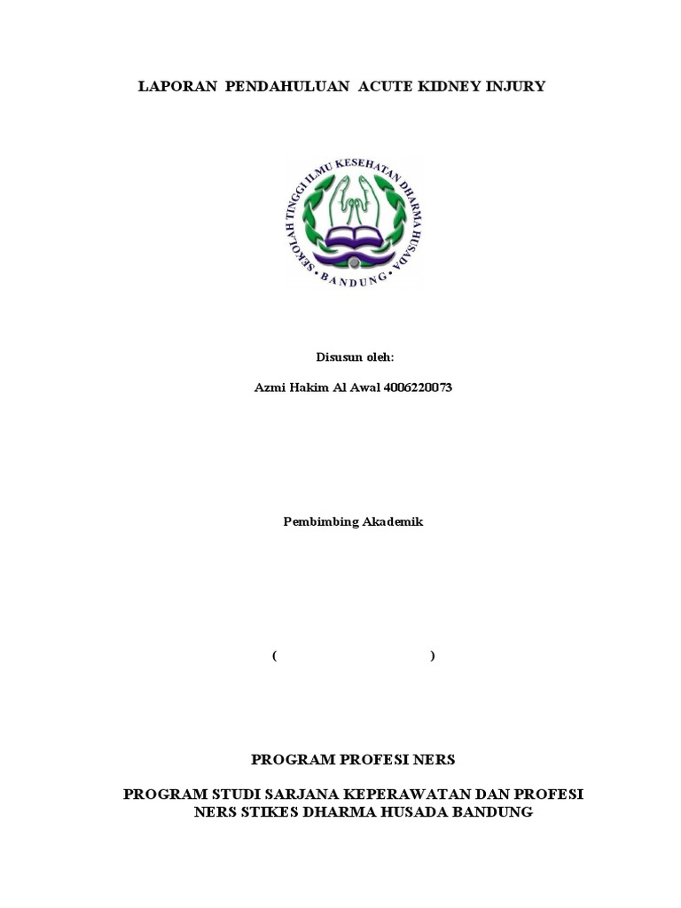 Laporan Pendahuluan Gagal Ginjal Akut | PDF | Sains & Matematika
