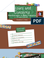 Issues and Concerns Administration in Basic Education (Private School)