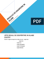 Regulile de Despartire in Silabe