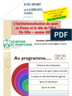 CM1-2 Histoire L2, Institutionnalisation Du Sport, SJS2022