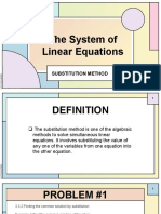 Solving Systems of Linear Equations Using Substitution