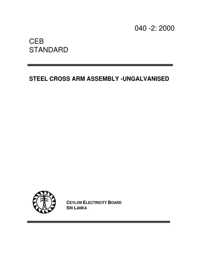 Steel Cross Arm Assembly Specifications | PDF | Structural Steel | Steel