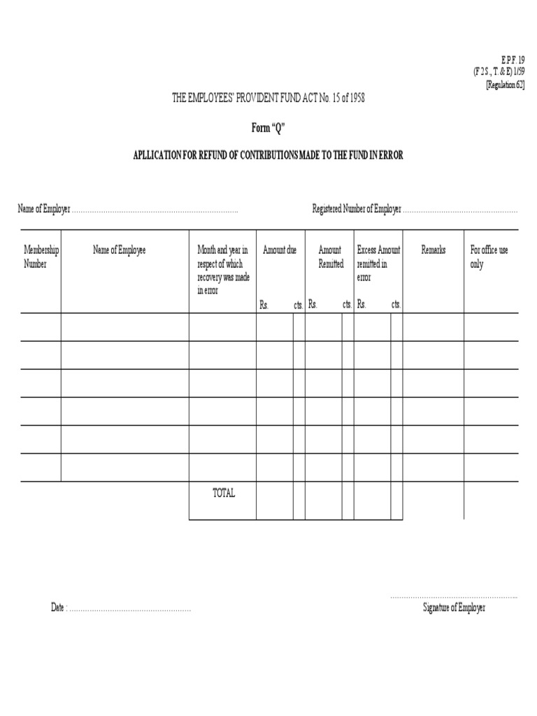 Form Q PDF