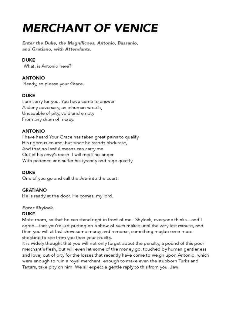 Merchant Of Venice Full Script – VIIOX