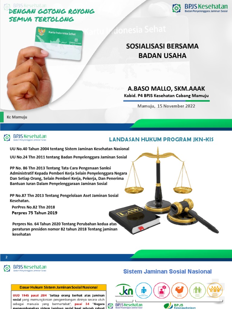 Rakyat menghadiri acara sosialisasi BPJS Kesehatan