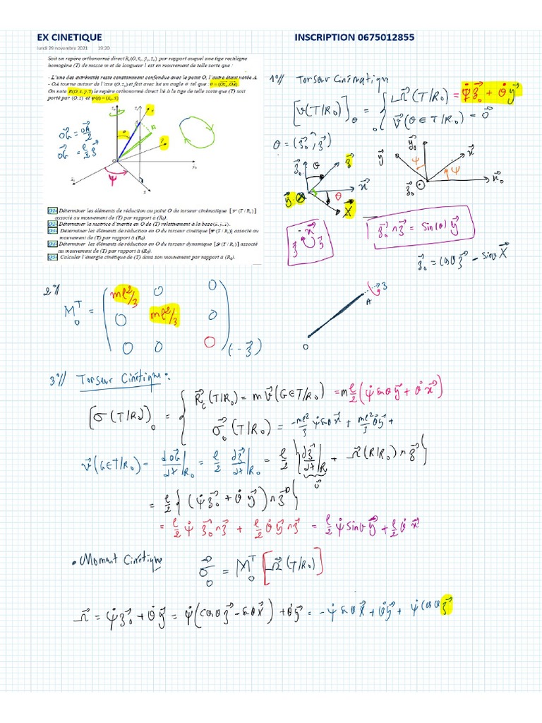 2020F Notes SCH4U Cinétique 3 - SCH4U MODULE 3 – 2 E PARTIE LA