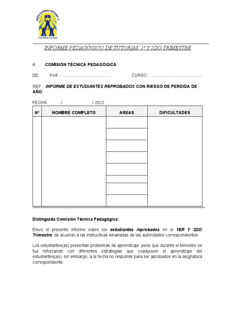 Informe de Estudiantes Reprobados | PDF | Tecnología