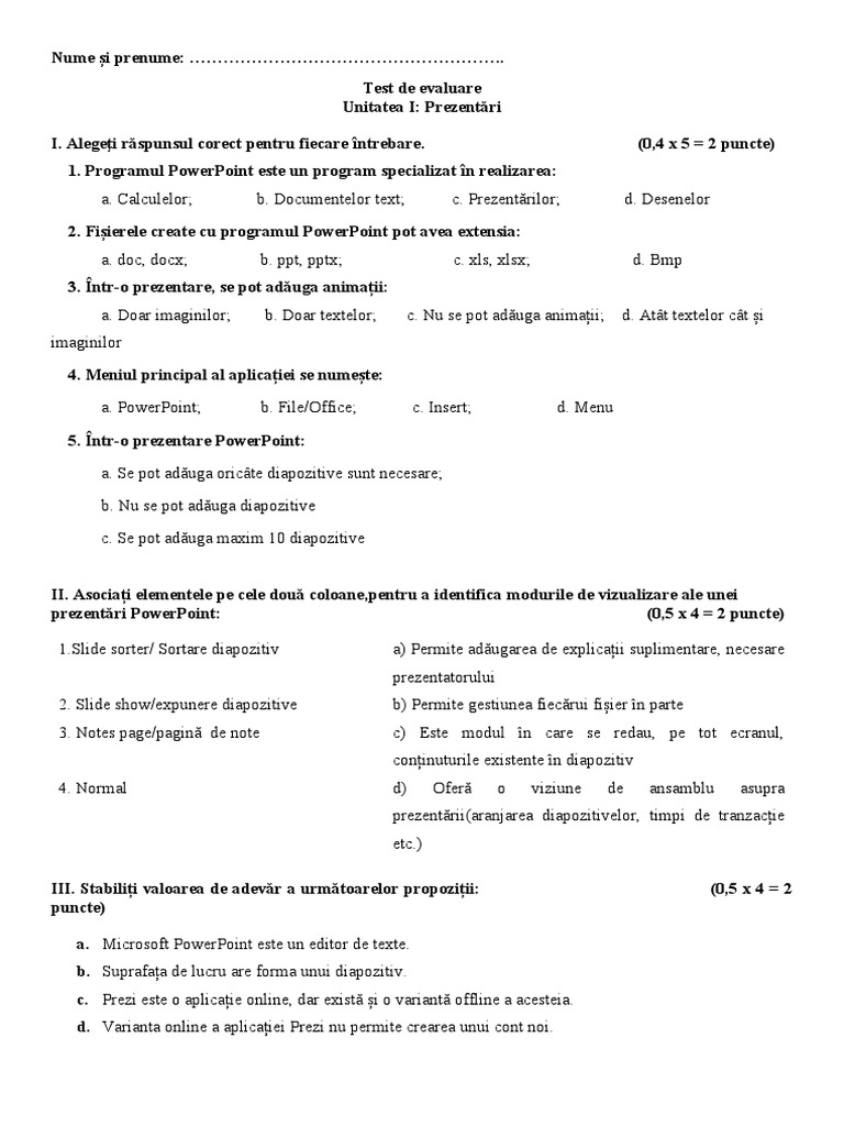 Test Info VI | PDF