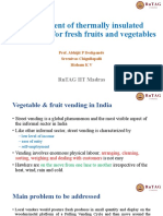 Development of Thermally Insulated Vending Cart For Fresh Fruits and Vegetables