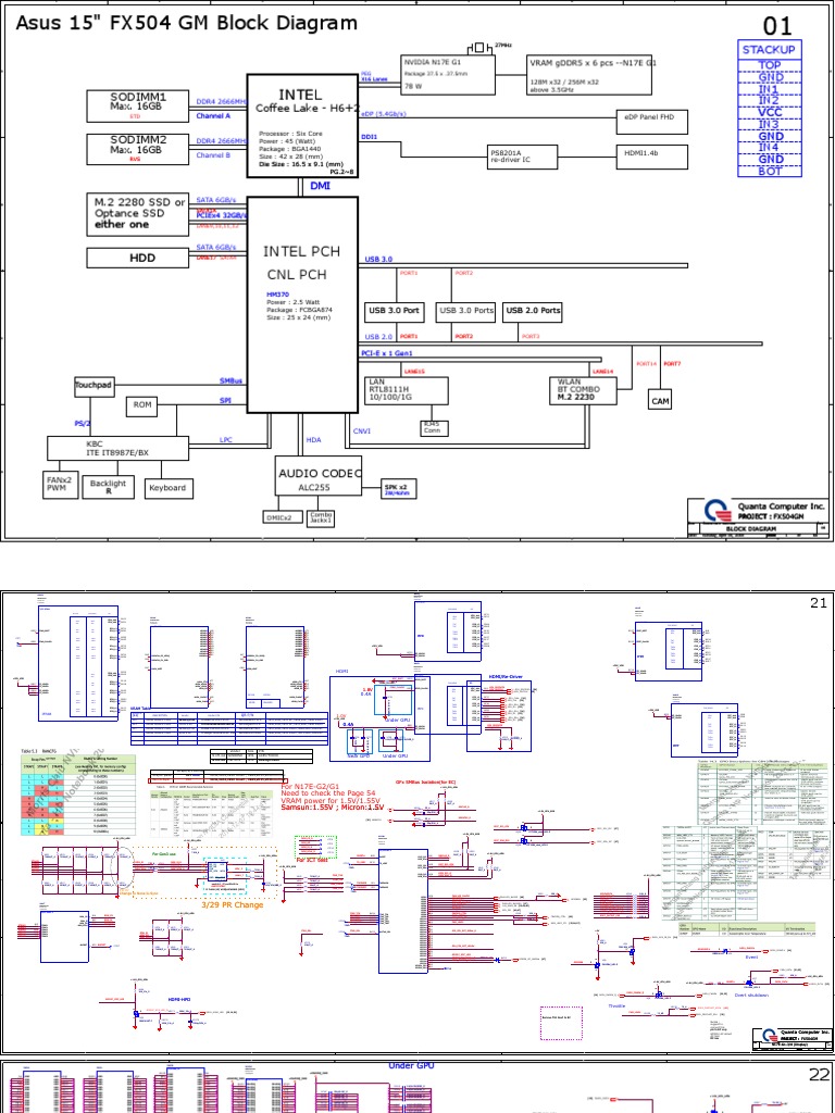 Asus FX504GM Block Diagram Overview | PDF | Computer Hardware ...