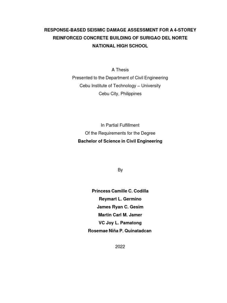 thesis in earthquake engineering