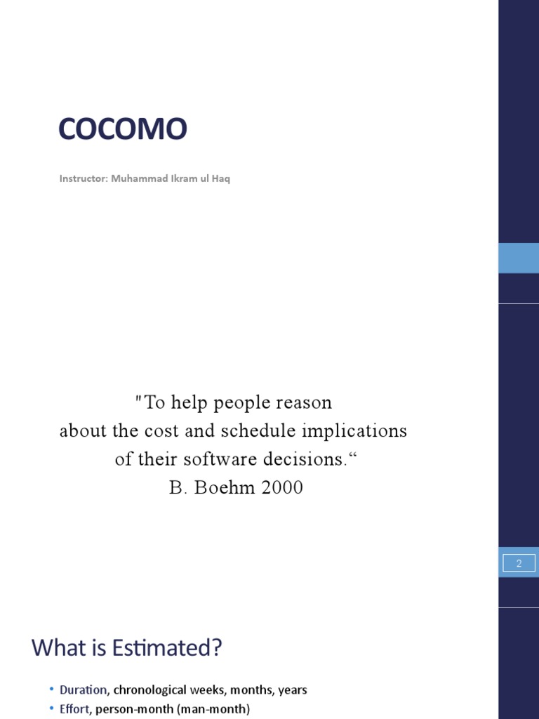 COCOMO 81: Cost Estimation Model | PDF