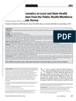 Public Health Informatics in Local and State.11