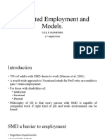 Supported Employment and Models