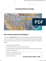 Geodetic Engineering Board Exam Coverage