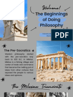 The Beginnings of Pre-Socratic Philosophy