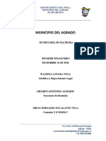 Informe Financiero Municipio Agrado 2018