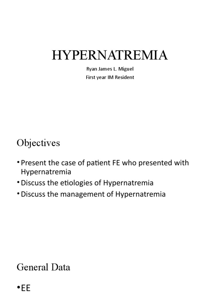 HYPERNATREMIA | PDF | Medicine | Causes Of Death