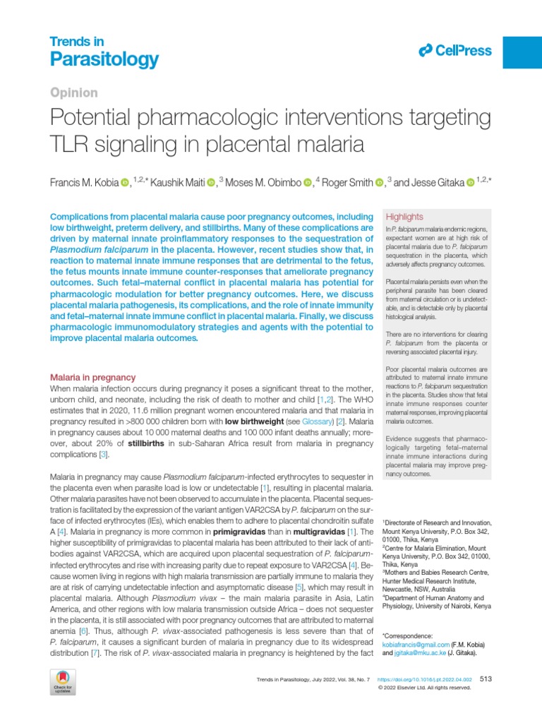 Potential Pharmacologic Interventions Targeting TLR Sign 2022 Trends in ...