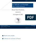 Relación variables coeficiente correlación Pearson