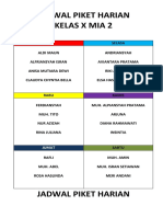 Jadwal Piket Harian