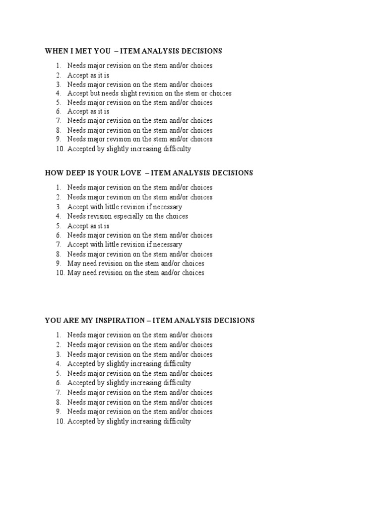 Classic songs analysis pdf