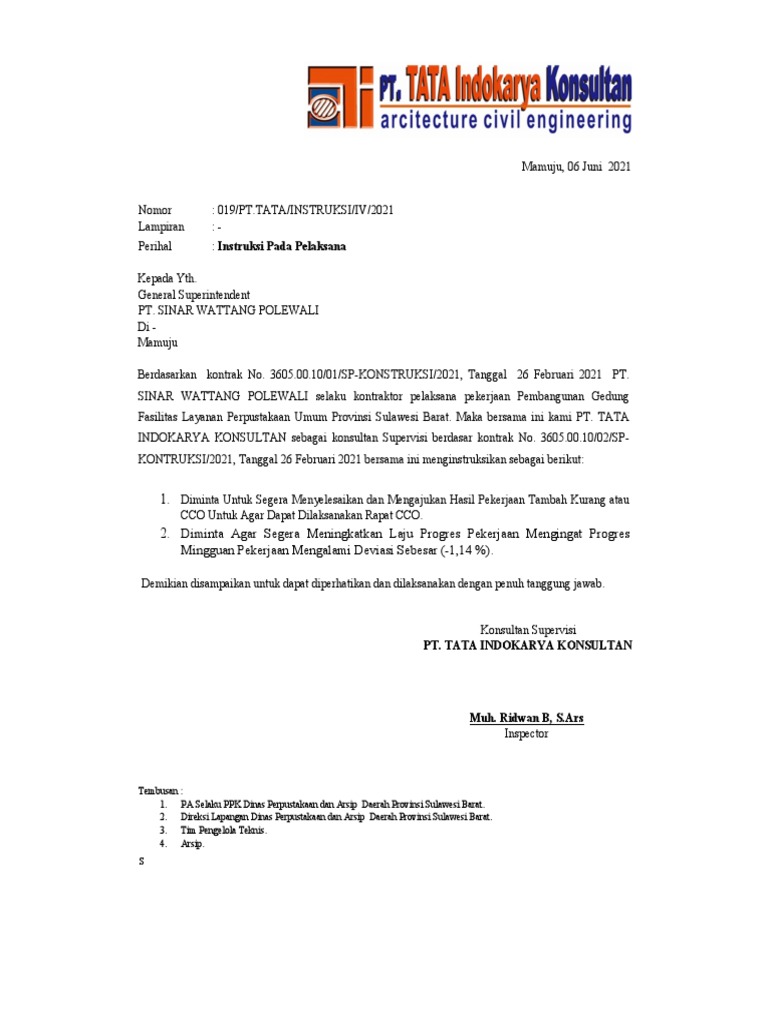 Surat Instruksi 3 | PDF