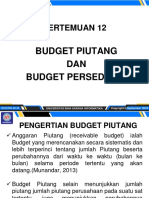 Pertemuan 12: Budget Piutang DAN Budget Persediaan
