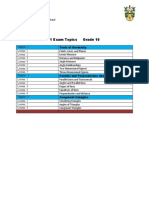 Exam Portion For Grade 10 Semester 1