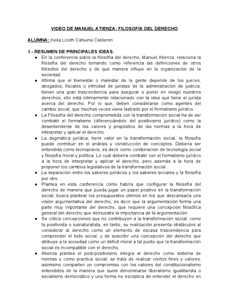 Video de Manuel Atienza PDF Juez Moralidad