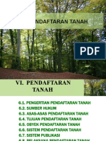 VI. Pendaftaran Tanah