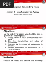 Prelim - Lesson 1 - Mathematics in Nature