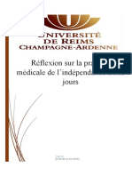 Reflexion Sur La Pratique Médicale VF