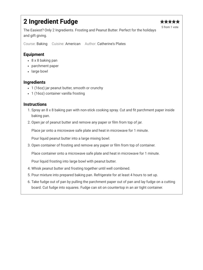 2 Ingredient Fudge Catherine's Plates PDF