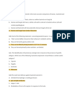 MCQS on Human, Bacterial and Fungal Cells