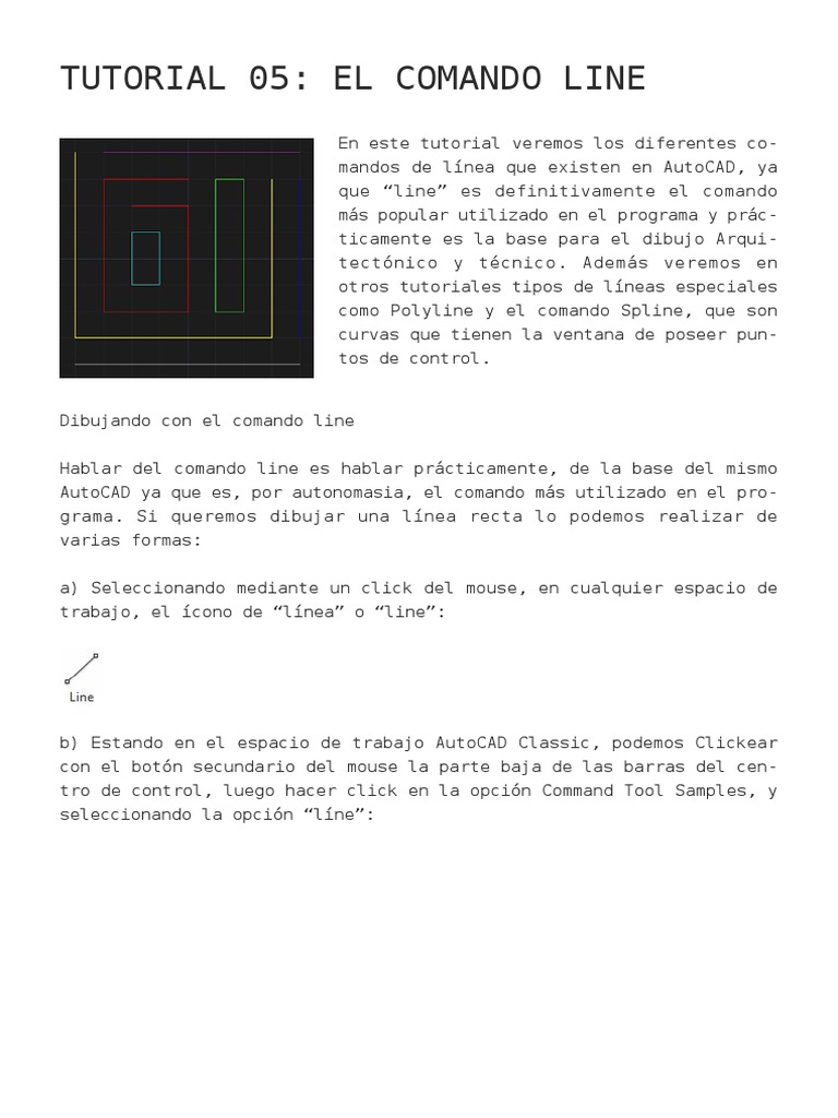 Comandos de Línea en AutoCAD | PDF | Informática | Software